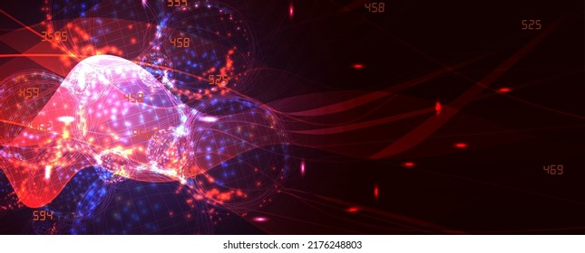 Neural network concept. Connected cells with links. High technology process. Abstract background