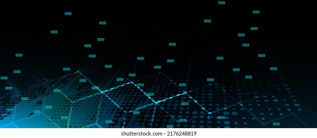 Concepto de red neuronal. Celdas conectadas con vínculos. Proceso de alta tecnología. Antecedentes abstractos