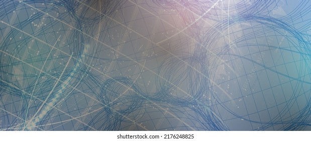 Neural network concept. Connected cells with links. High technology process. Abstract background