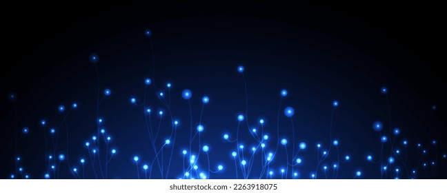 Neural network concept. Connected cells with links. High technology process. Abstract futuristic background