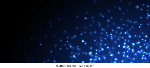 Concepto de red neuronal. Celdas conectadas con vínculos. Proceso de alta tecnología. Antecedentes abstractos