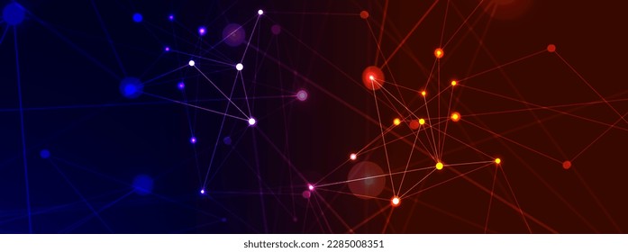 Concepto de red neuronal. Celdas conectadas con vínculos. Proceso de alta tecnología. Resumen de fondo futurista