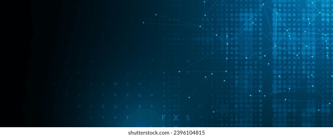 Neural network concept. Connected cells with links. High technology process. Abstract futuristic background. Handmade Vector