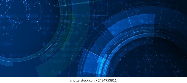 Neural network concept. Connected cells with links. High technology process. Abstract futuristic background