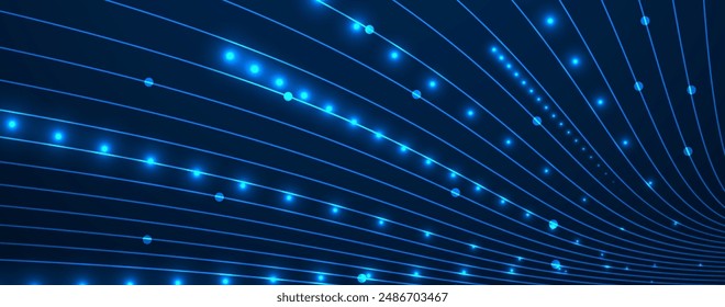 Neural network concept. Connected cells with links. High technology process. Abstract futuristic background