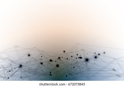 Neural network concept. Connected cells with links. High technology process. Abstract background