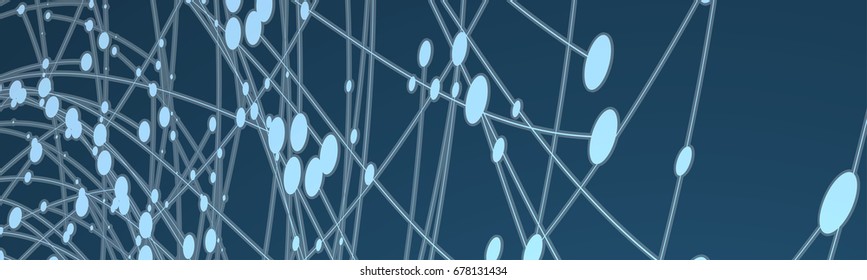 Neural network concept. Connected cells with links. High technology process. Abstract background