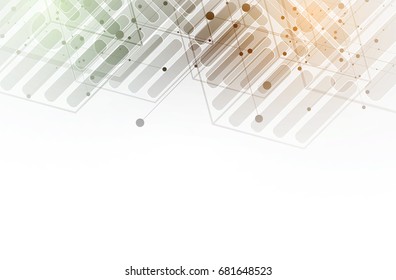 Neural network concept. Connected cells with links. High technology process. Abstract background