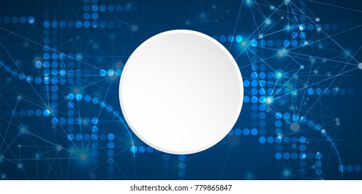 Neural network concept. Connected cells with links. High technology process. Abstract background