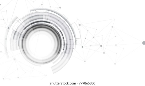 Neural network concept. Connected cells with links. High technology process. Abstract background