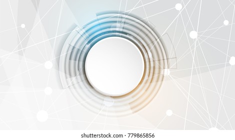 Neural network concept. Connected cells with links. High technology process. Abstract background