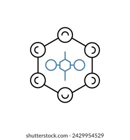 neural network concept line icon. Simple element illustration.neural network concept outline symbol design.