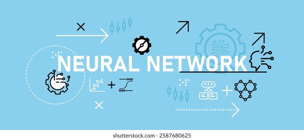 Neural network conceptual AI artificial neural learning algorithm data processing modern technology programming machine artificial intelligence engine