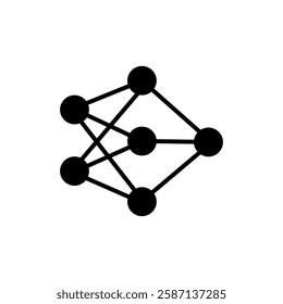 Neural network flat icon eps file