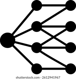 Neural Network Glyph Icon Vector Design