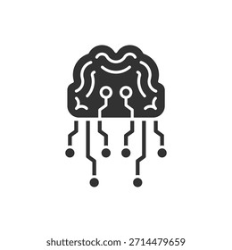 Neural Network Icon - Artificial Intelligence Icon