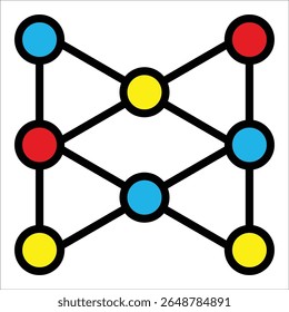 Elemento de icono de red neuronal para diseño