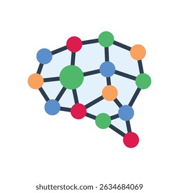 	
Icono de red neuronal estilo plano