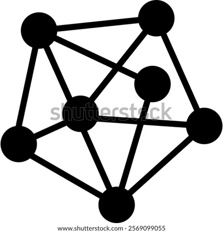 Neural Network Icon Glyph Vector Illustration