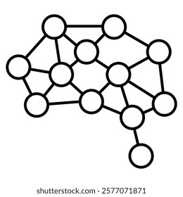 Neural network Icon - Line Style - Brain Theme