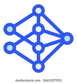 Símbolo do ícone Rede Neural. Ilustração vetorial