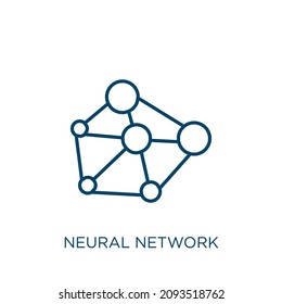 Neural Network Icon Thin Linear Neural Stock Vector (Royalty Free ...