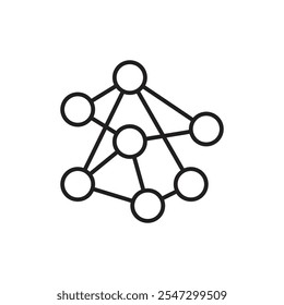 neural network icon vector design template