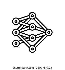 Icono de red neural en vector. Ilustración