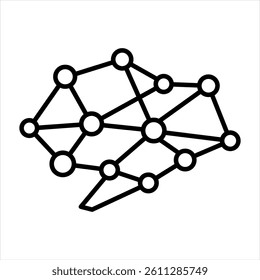Neural Network Line Icon Vector Illustration