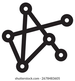 Neural Network Modern Vetor Icon - Modelo de Símbolo de Ilustração Mínima para Web Mobile App UI Design