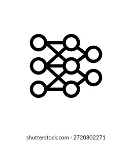design de vetor de ícone de contorno de rede neural bom para aplicativo móvel ou web