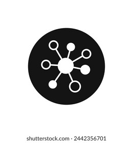 Icono de vector de red neuronal. Icono de inteligencia artificial.