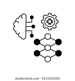 Neural Network vector icon ready to use vector illustration