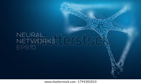 Neural network vector illustration. Futuristic\
artificial intelligence\
background