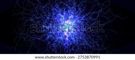Neural Networking Science Technology Scientific Research. Biotech AI Big Data Learning. Hacker Attack Cyber Security Biohacking. Fertilisation BG. Cosmic Space Universe Big Bang. Vector Illustration