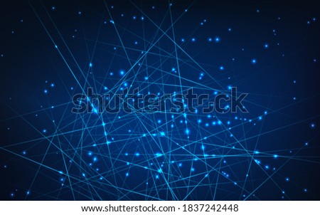 Neural Networks. AI. Artificial intelligence and deep learning concept. Lines and Nodes connected into cells computer web. Vector