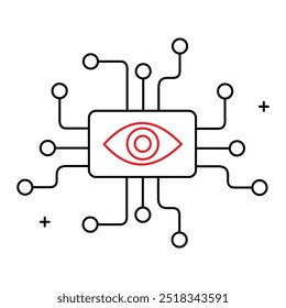 Neural Networks and AI Image Processing Vector Icon Design, visual processing, artificial intelligence, machine learning