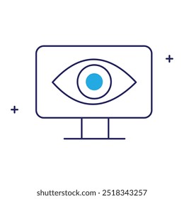 Neural Networks and Computer Vision Icon Design, machine learning, image recognition, AI vision, artificial intelligence
