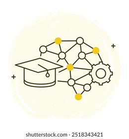 Neural Networks and Deep Learning Vector Icon Design, deep learning, machine learning, AI technology, artificial intelligence