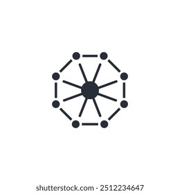 Icono de redes neuronales. Vector. Trazo editable. signo de estilo lineal para uso Diseño web, logotipo. Ilustración de símbolo.