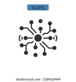 neural networks icons  symbol vector elements for infographic web