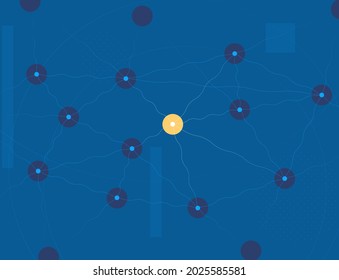 neural networks on a blue background