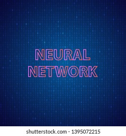 Neural networks on a digital background. Vector illustration .