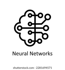 Neural Networks Vector    outline Icons. Simple stock illustration stock