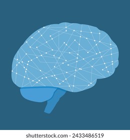 Neural pathways and networks concept illustration. Neurology, neuroplasticity and brain connections flat vector graphic. 