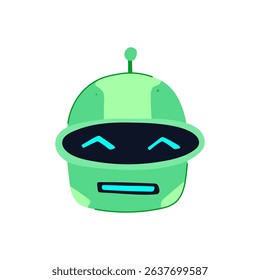 neural robot head cartoon. algorithms machine, learning perception, recognition interface neural robot head sign. isolated symbol vector illustration