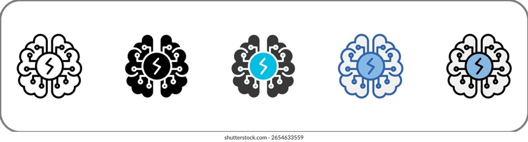 Neural Stimulation Icon Pack Multistyle Illustration