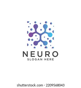 Neuro logo icon design template. luxury, vector.