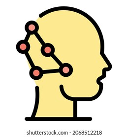 Neuro restructuring icon. Outline neuro restructuring vector icon color flat isolated