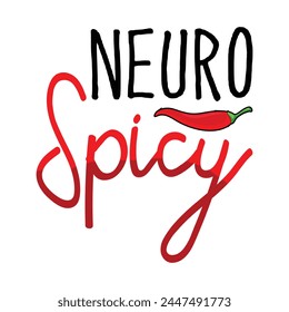 Neuro Spicy Design Vector Illustration Clipart 